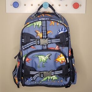 Pottery Barn Kids Blue Multicolor Dinos, Mini Mackenzie Backpack
